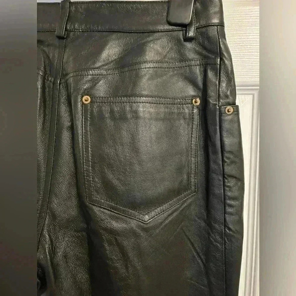 Vintage Premium Black Leather Designer Pants - Picture 10 of 13
